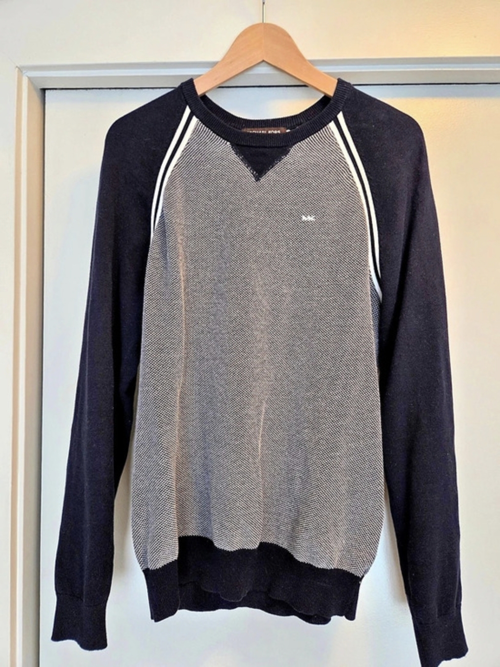 Michael Kors Black & White Geometric Sweater Size Small